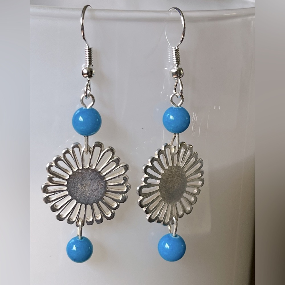 Handmade Turquoise Dangle Earrings